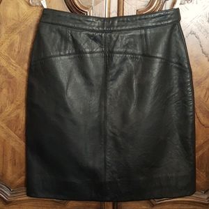 Axis Black Leather Skirt, Size 12
